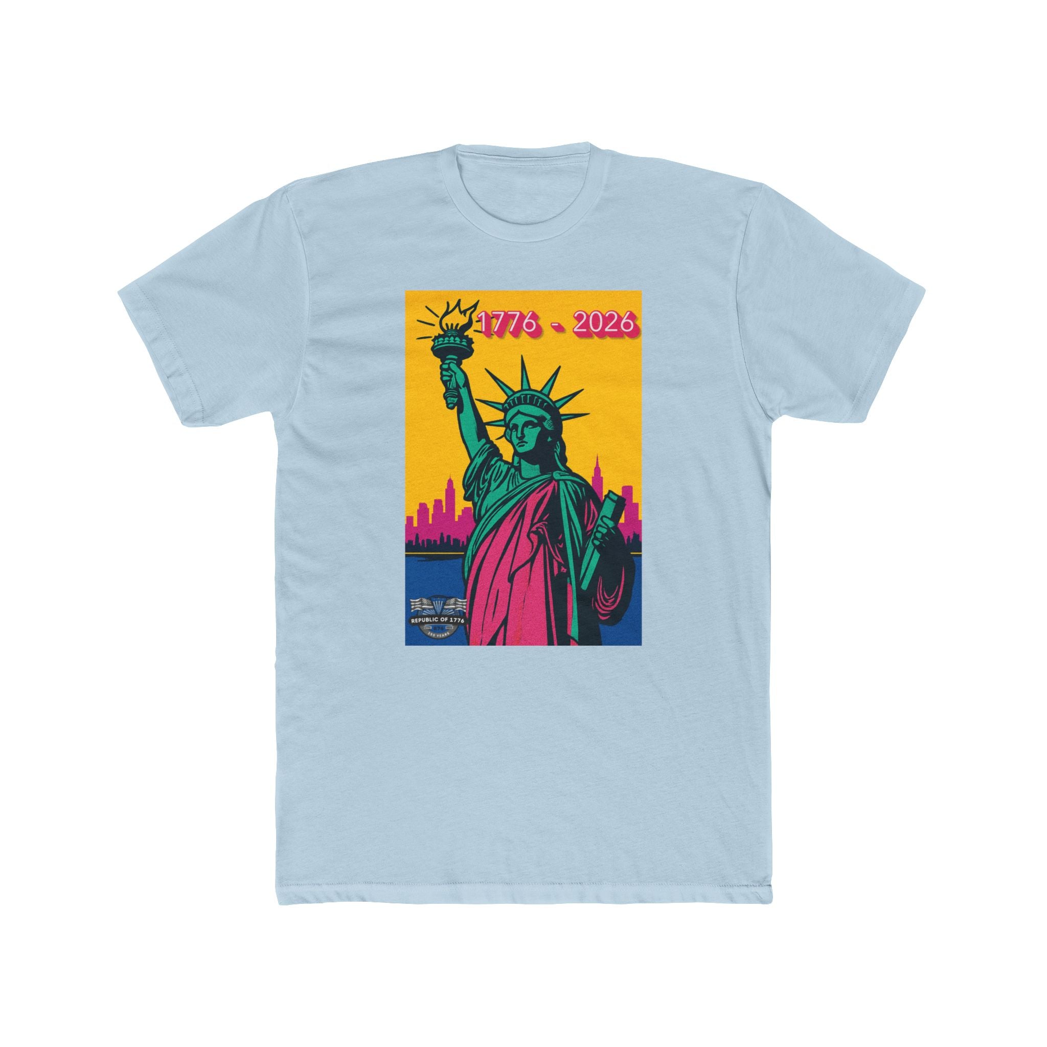 Lady Liberty Collection -Pink - Unisex Cotton Crew Shirt
