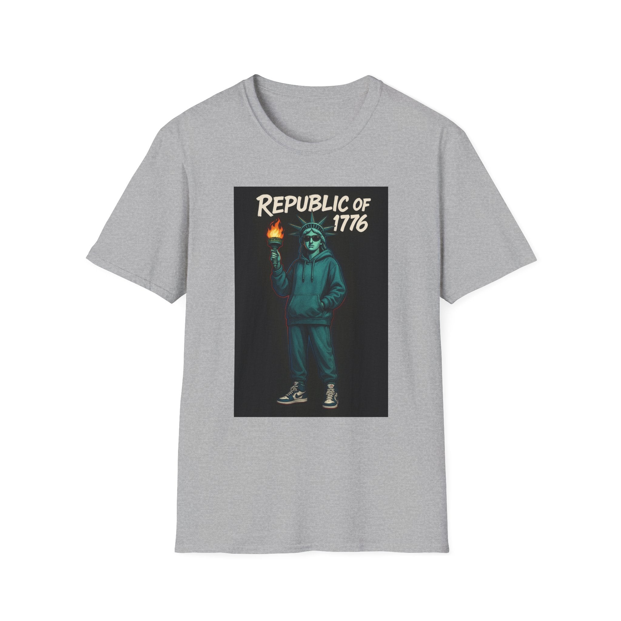 Lady Liberty Kicks Unisex Softstyle T-Shirt