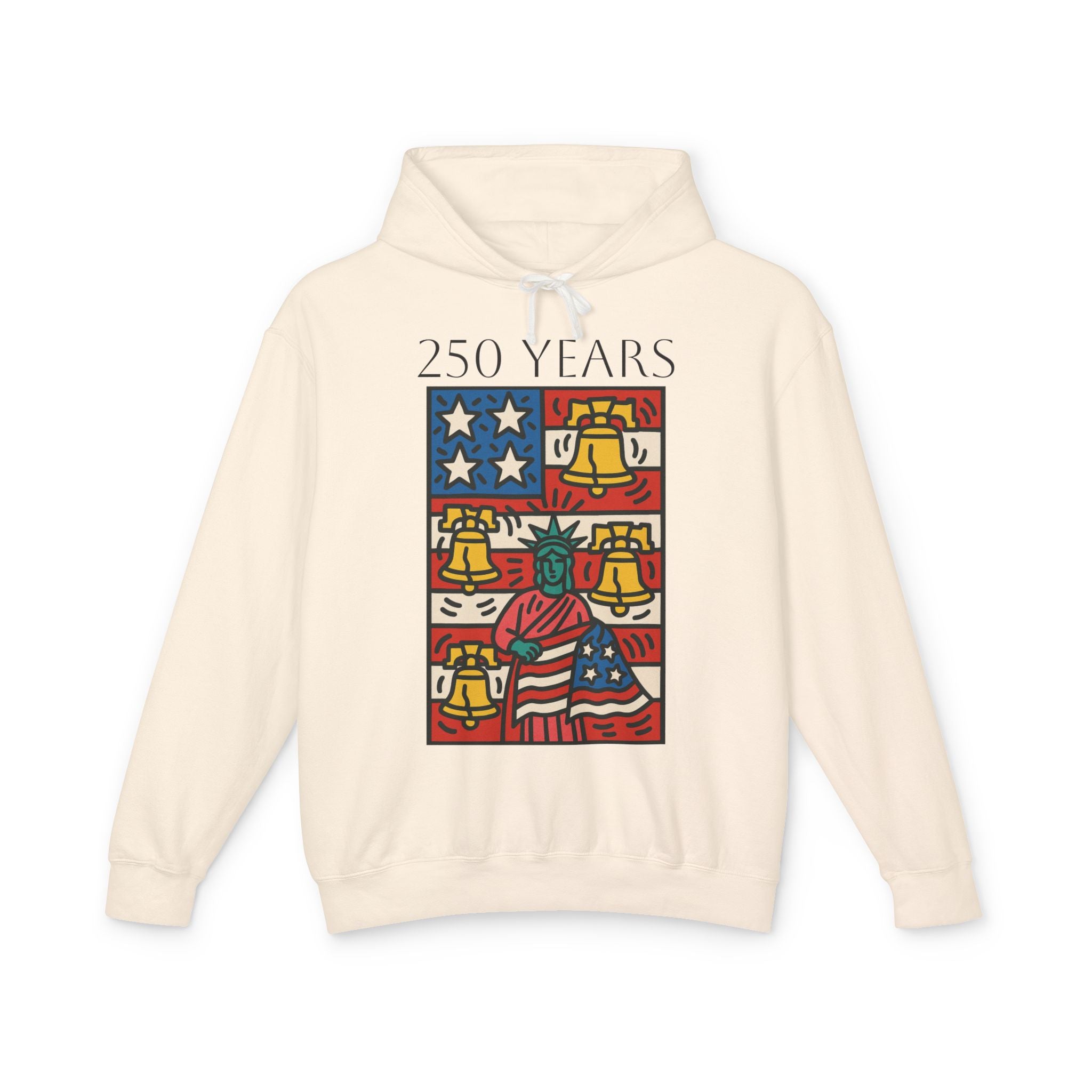 Lady Liberty 250 Unisex Lightweight Hooded Sweatshirt