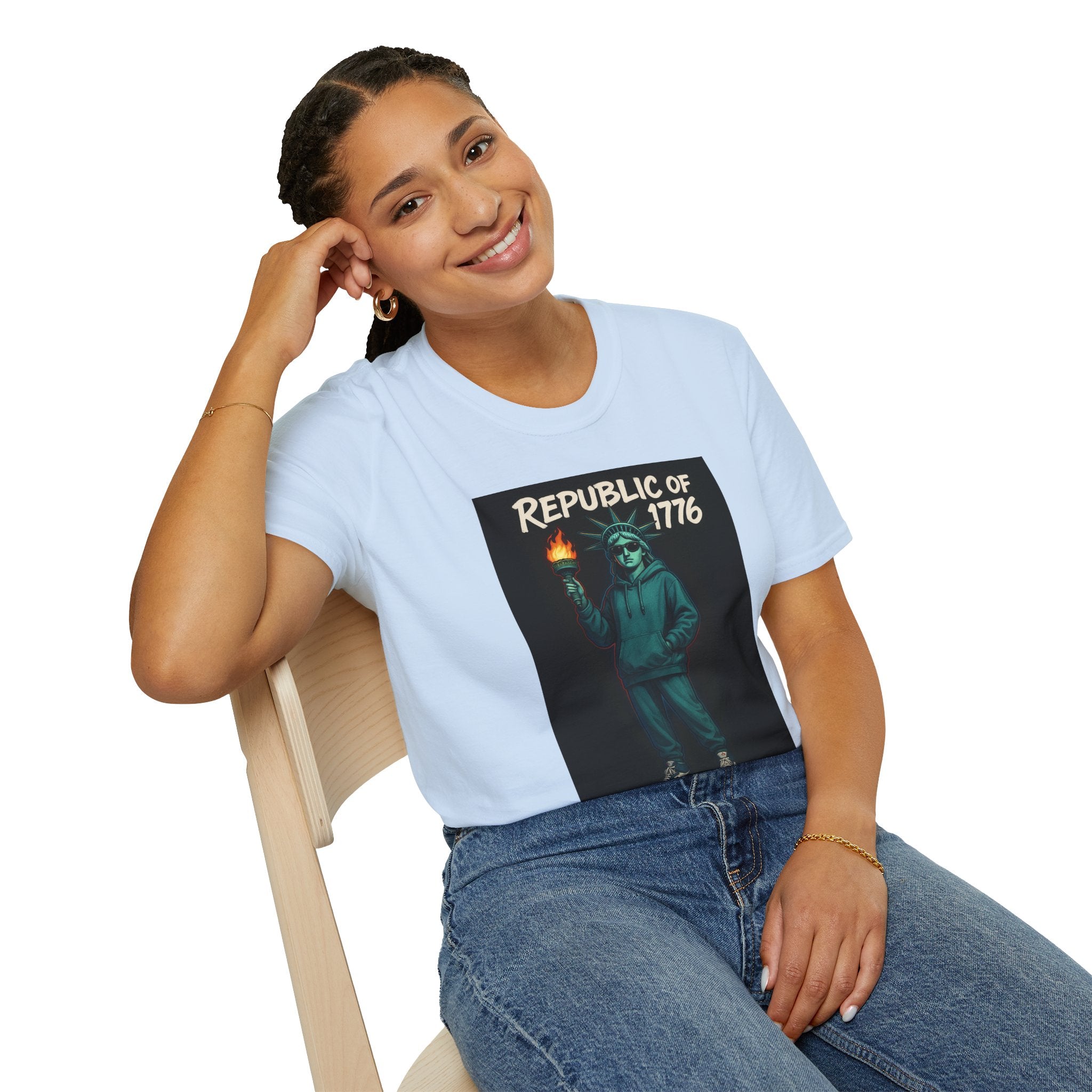 Lady Liberty Kicks Unisex Softstyle T-Shirt