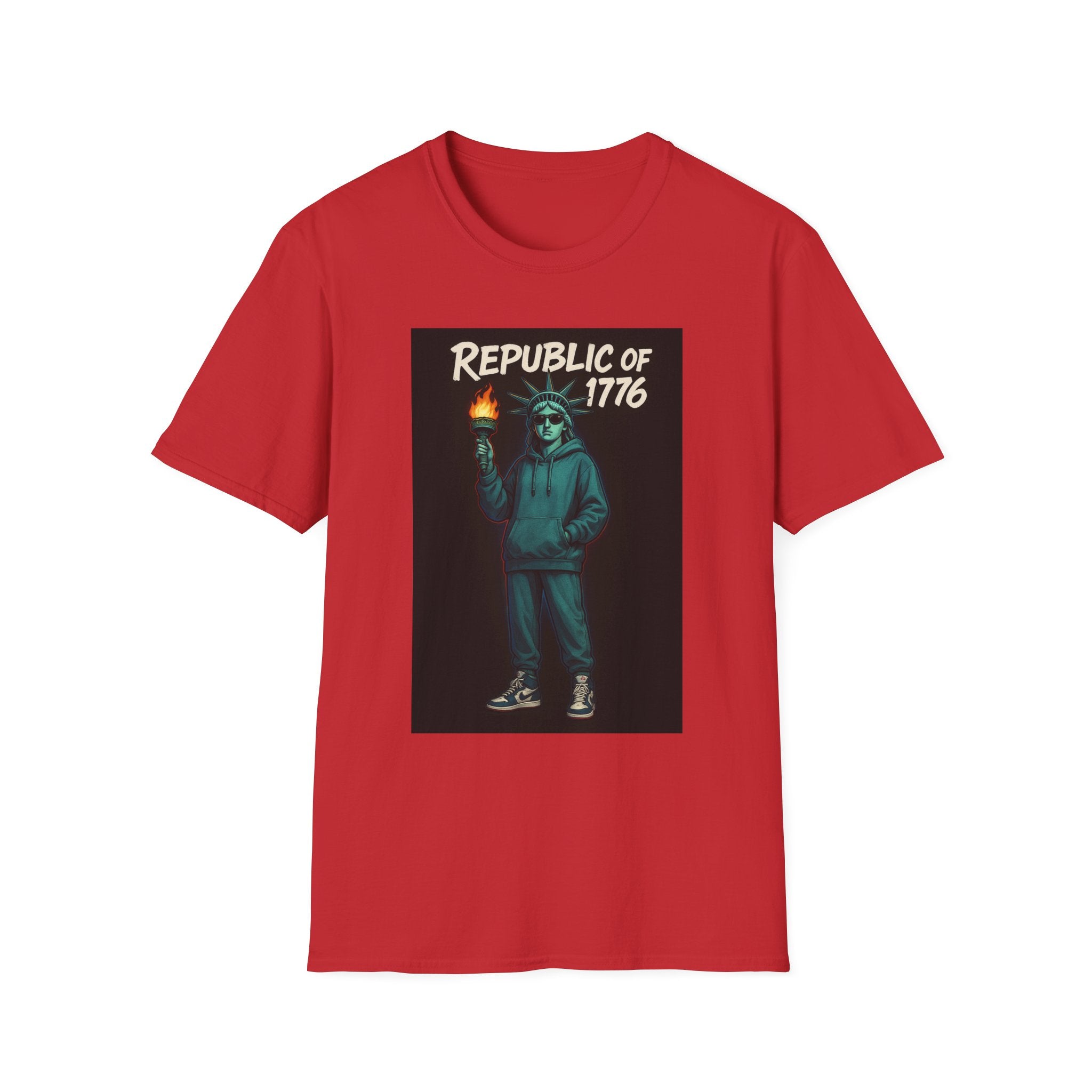 Lady Liberty Kicks Unisex Softstyle T-Shirt