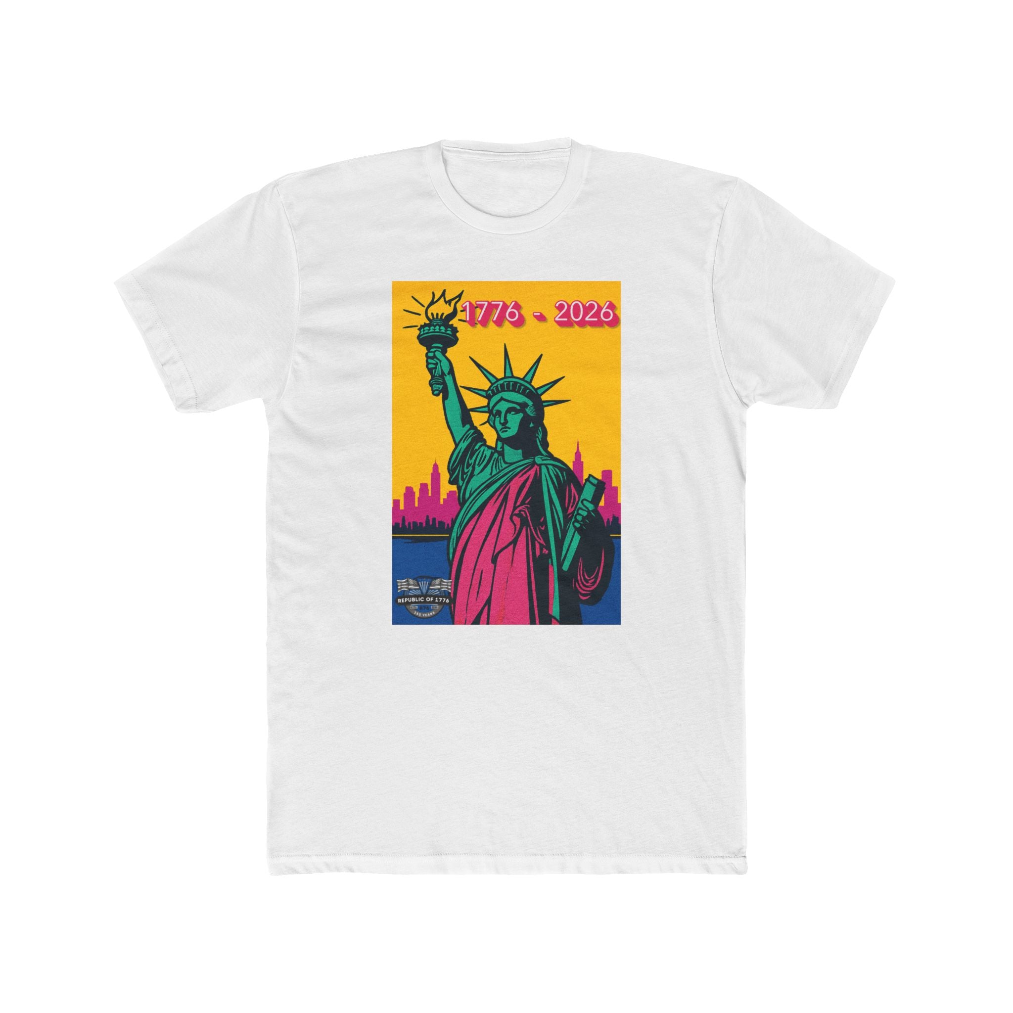 Lady Liberty Collection -Pink - Unisex Cotton Crew Shirt