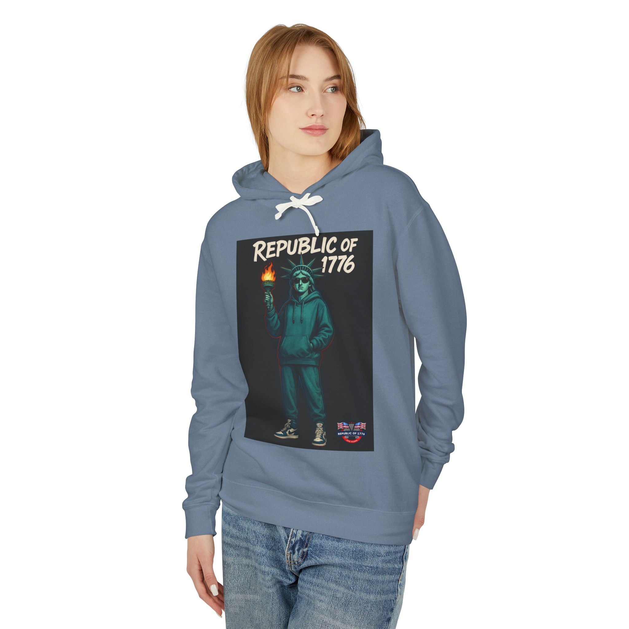 Lady Liberty Kicks Unisex Lightweight Hoodie