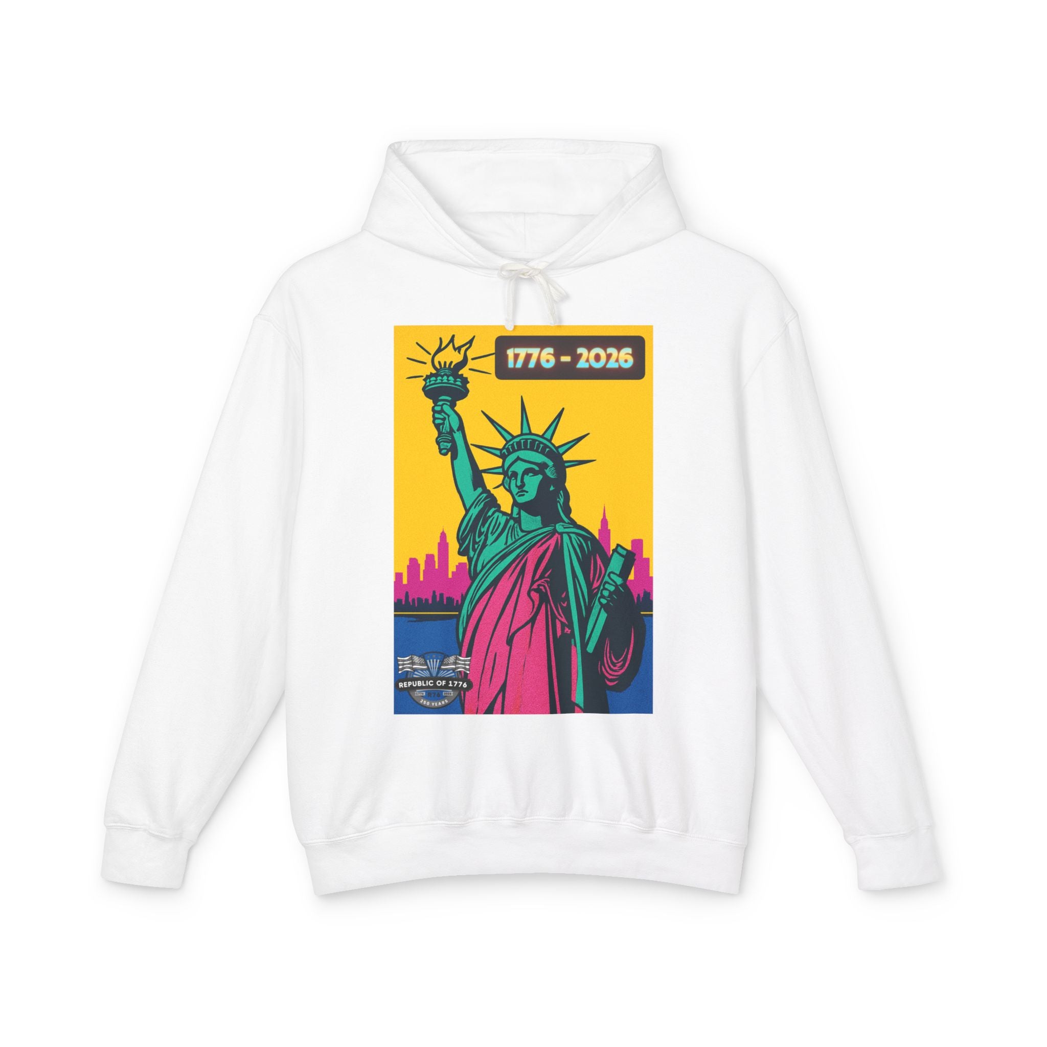Lady Liberty NY ART Unisex Lightweight Hooded Sweatshirt