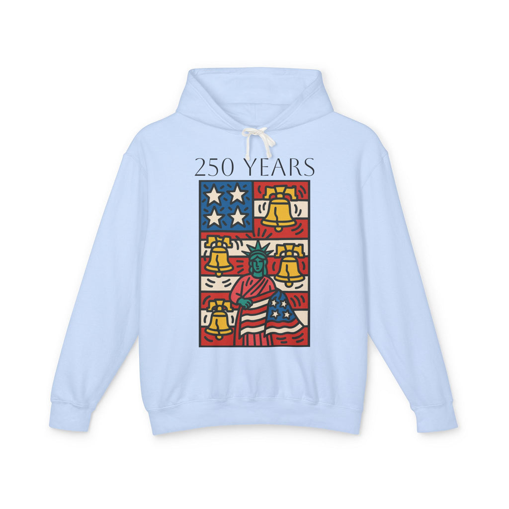 Lady Liberty 250 Unisex Lightweight Hooded Sweatshirt