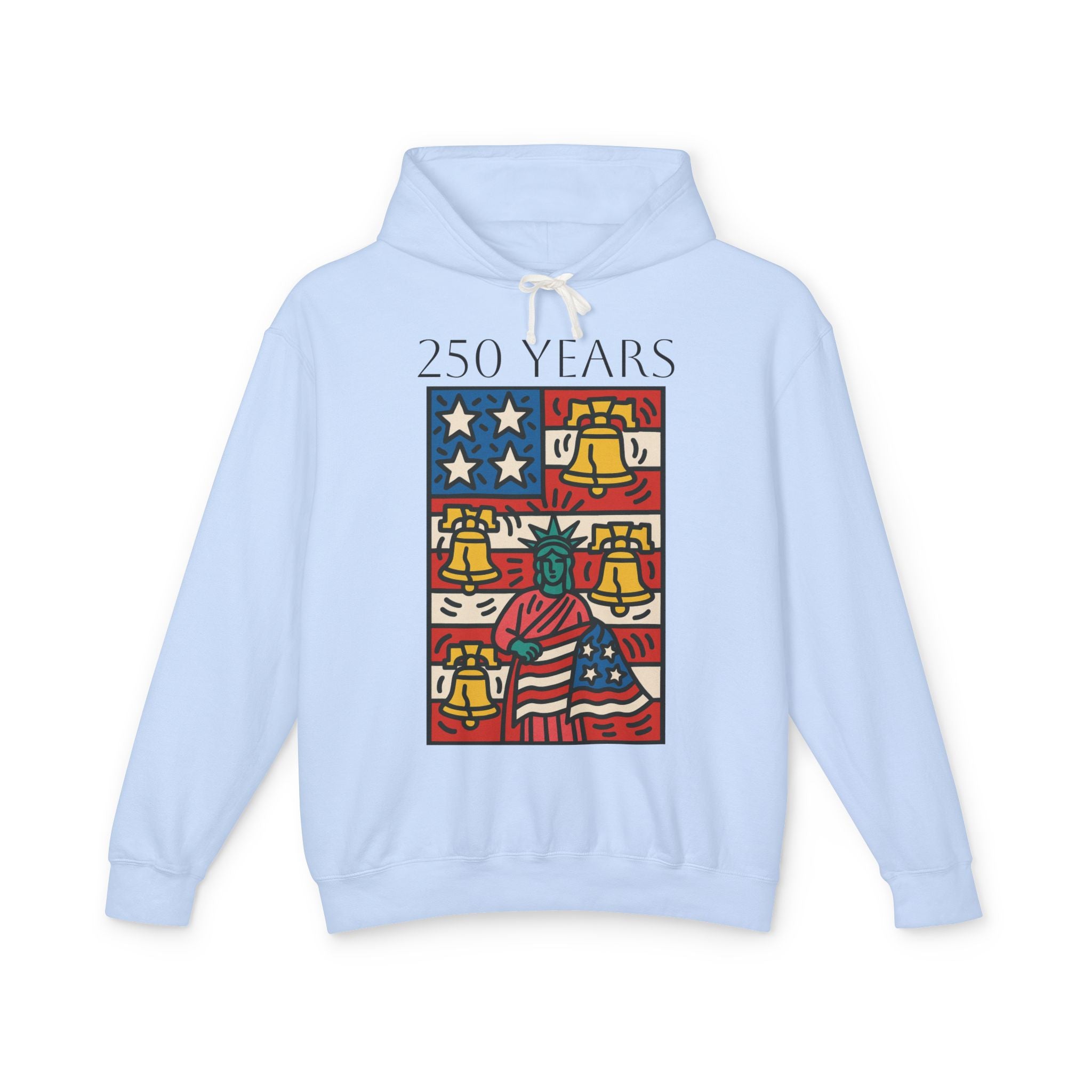 Lady Liberty 250 Unisex Lightweight Hooded Sweatshirt