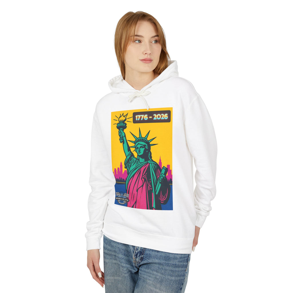Lady Liberty NY ART Unisex Lightweight Hooded Sweatshirt