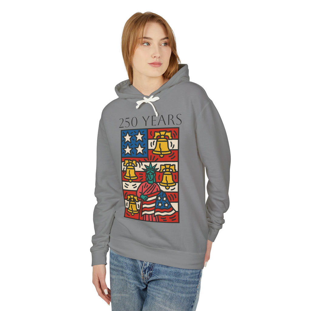 Lady Liberty 250 Unisex Lightweight Hooded Sweatshirt