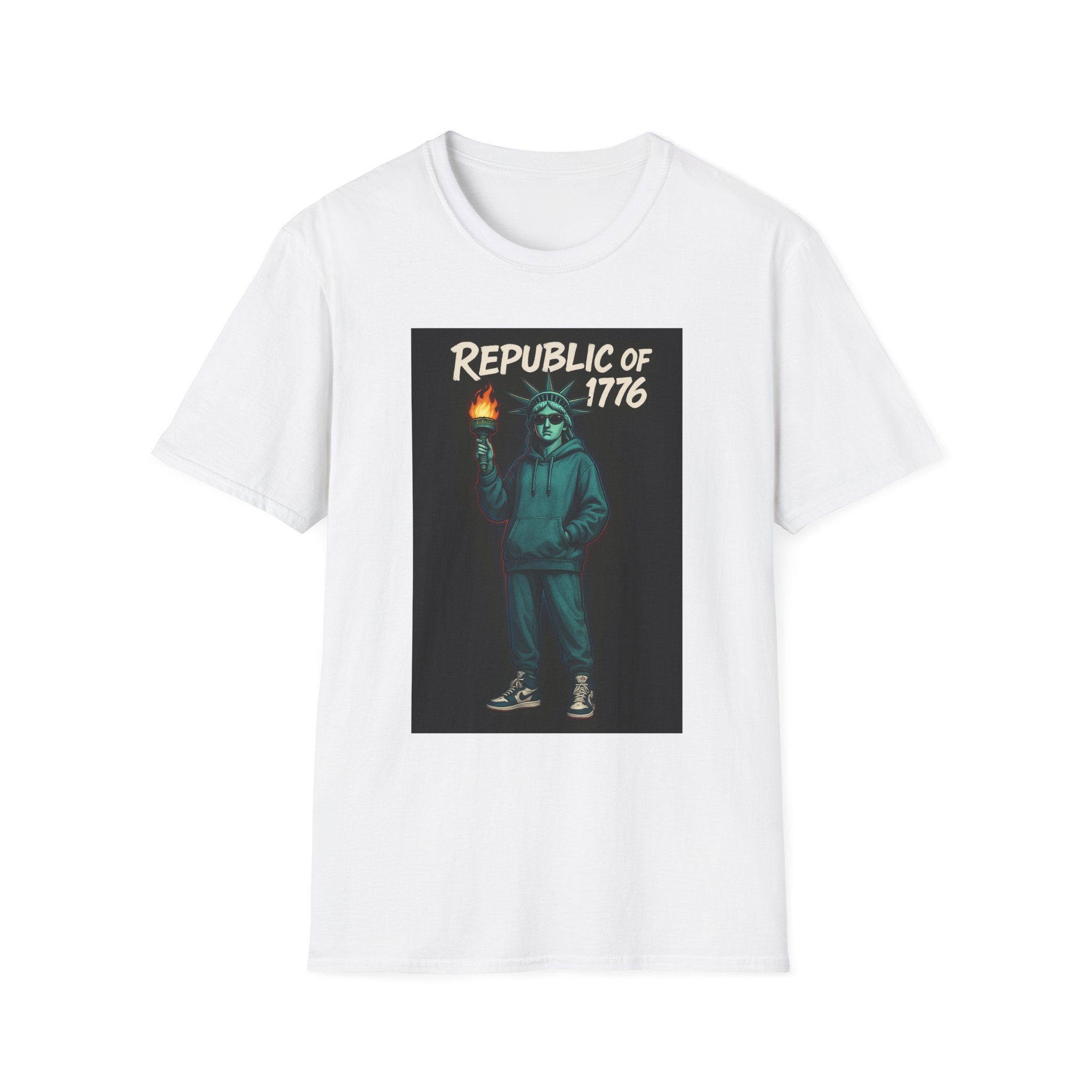 Lady Liberty Kicks Unisex Softstyle T-Shirt