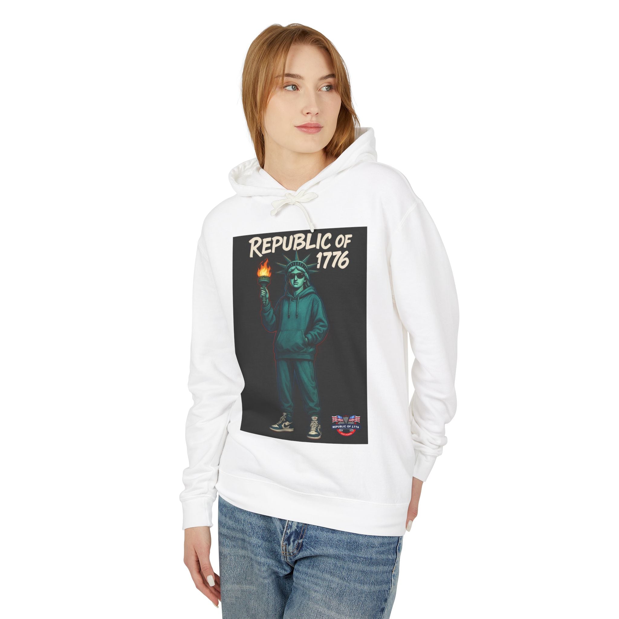 Lady Liberty Kicks Unisex Lightweight Hoodie