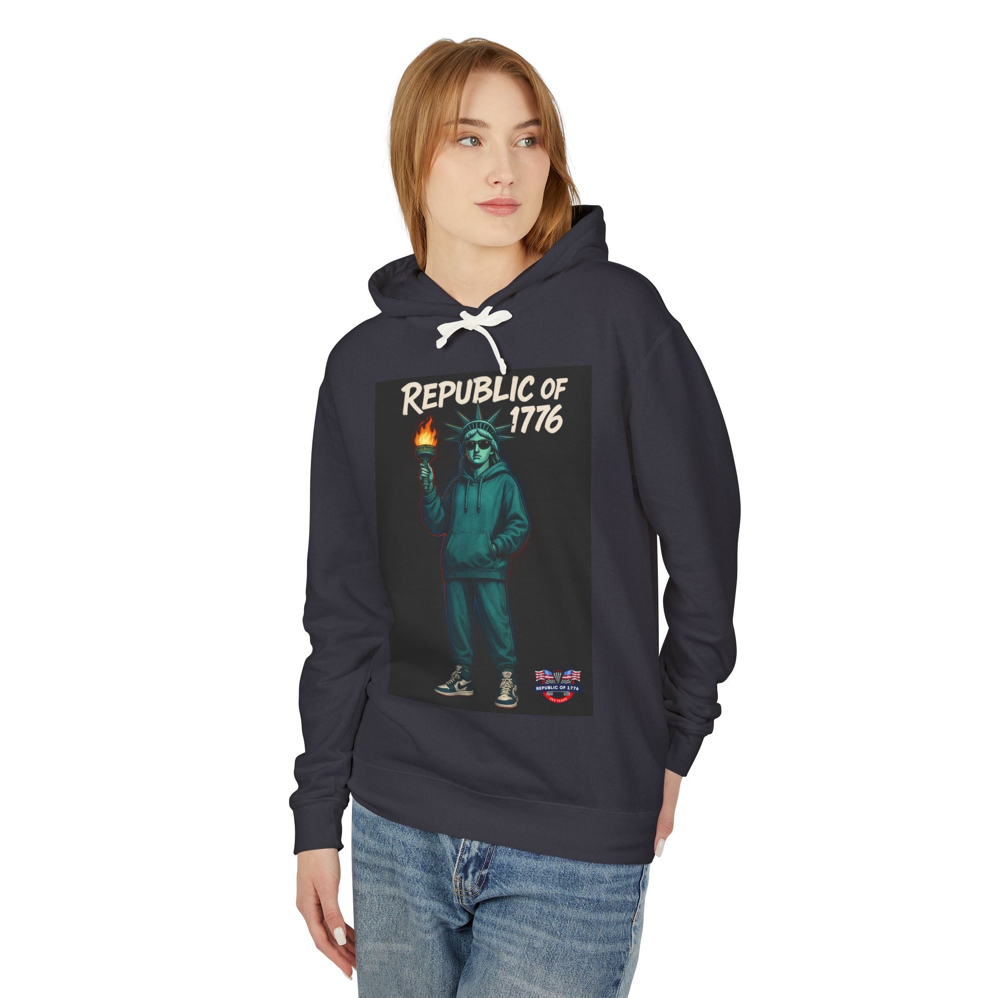 Lady Liberty Kicks Unisex Lightweight Hoodie