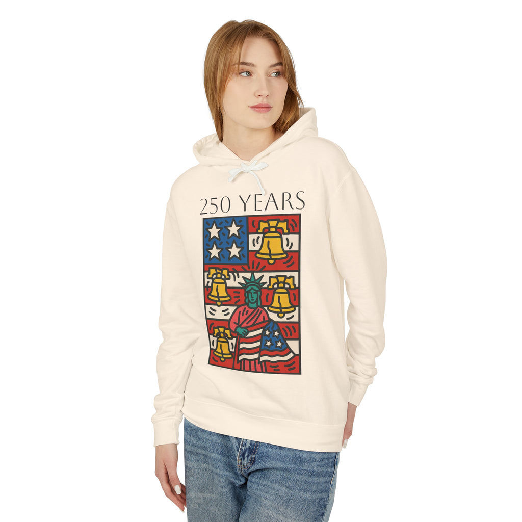 Lady Liberty 250 Unisex Lightweight Hooded Sweatshirt