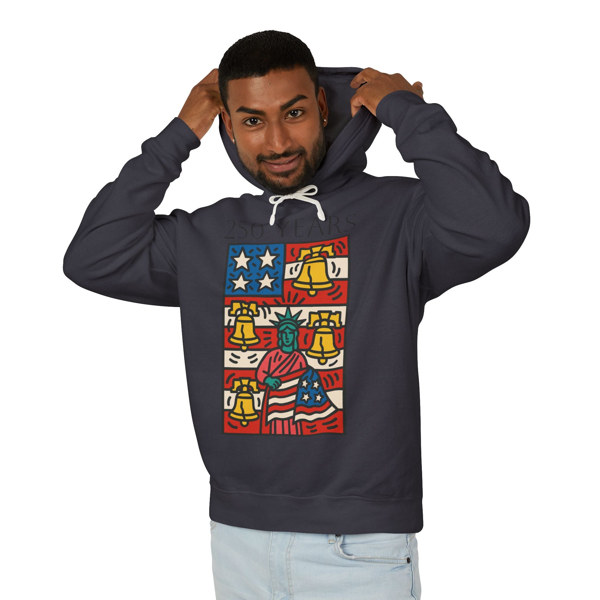 Lady Liberty 250 Unisex Lightweight Hooded Sweatshirt