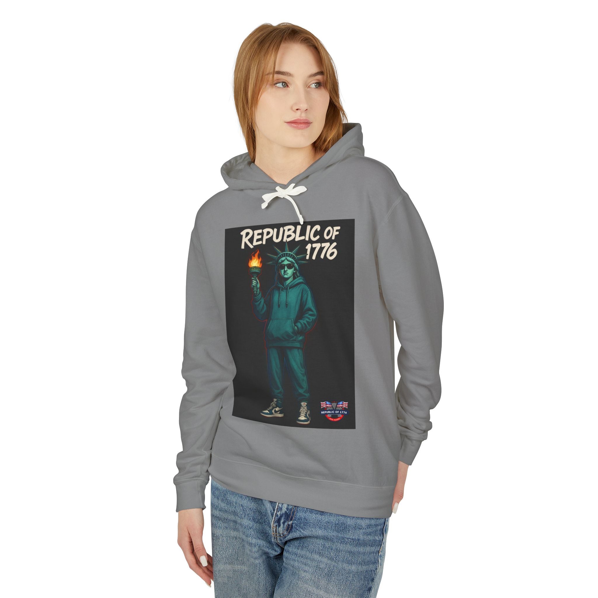 Lady Liberty Kicks Unisex Lightweight Hoodie